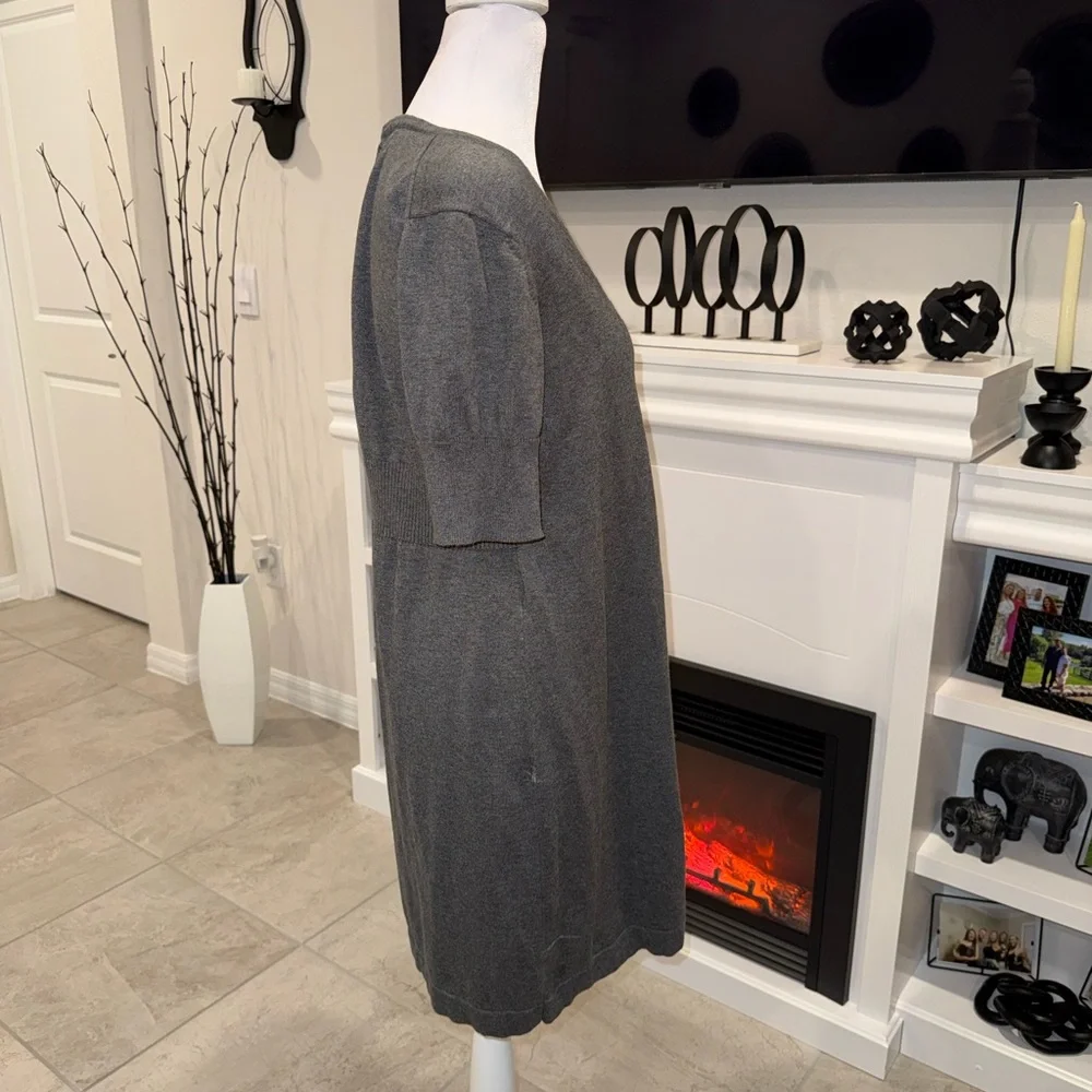 3 x 20$ Apt. 9 Charcoal V-Neck Wrap Midi Dress Size Large - Picture 4 of 10